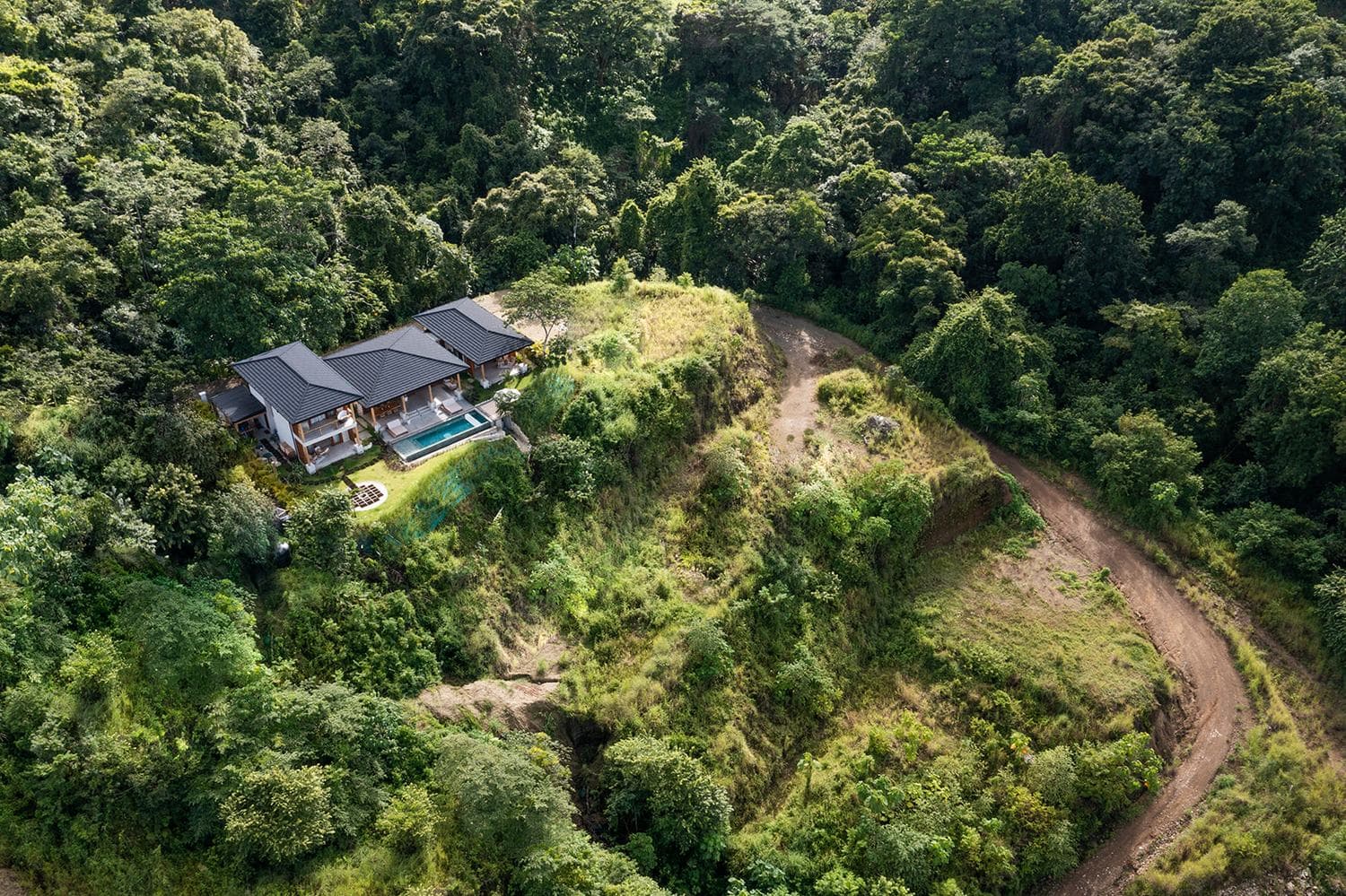 The villa for Sensoria, secluded on a jungle ridge above the Costa Rican coast